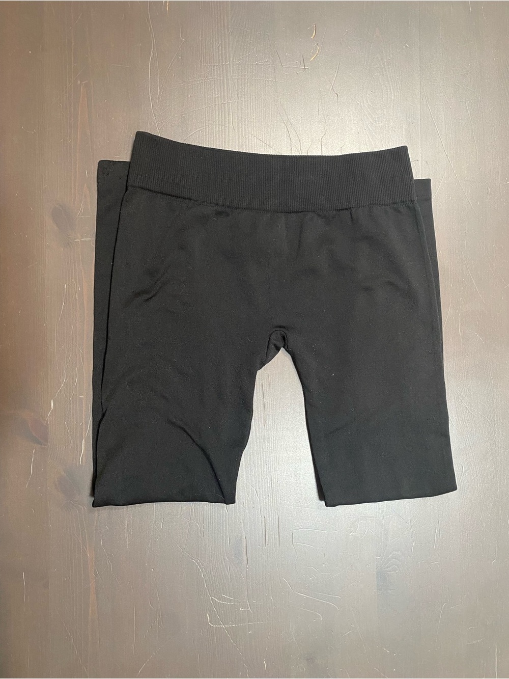 Terra & Sky Black Fleece Lined Leggings High Waist Plus Size 0X 14W
